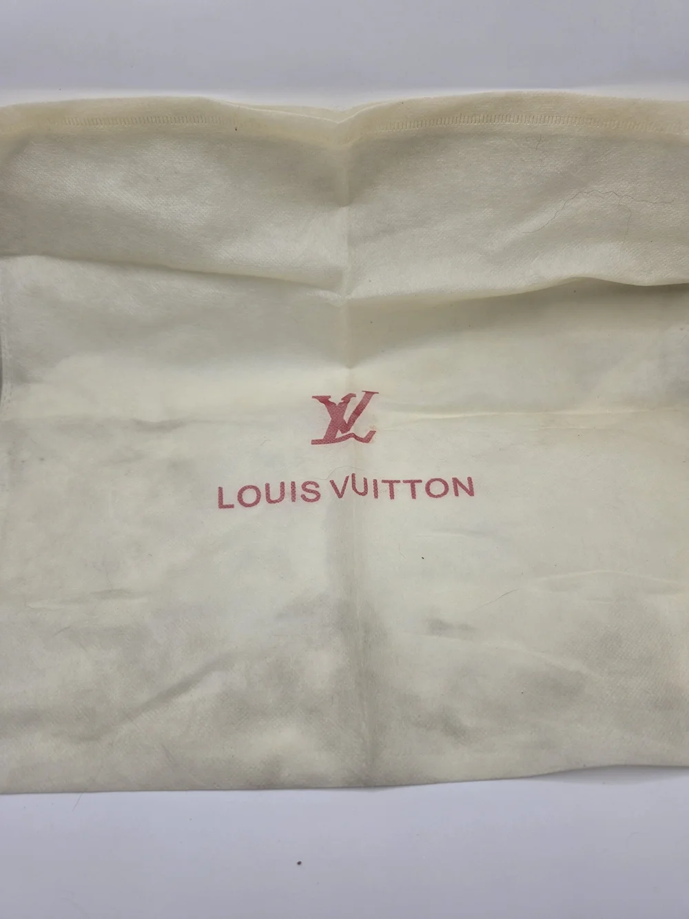 Louis Vuitton Cream Pink Logo Breathable Cotton Dust Bag Cover